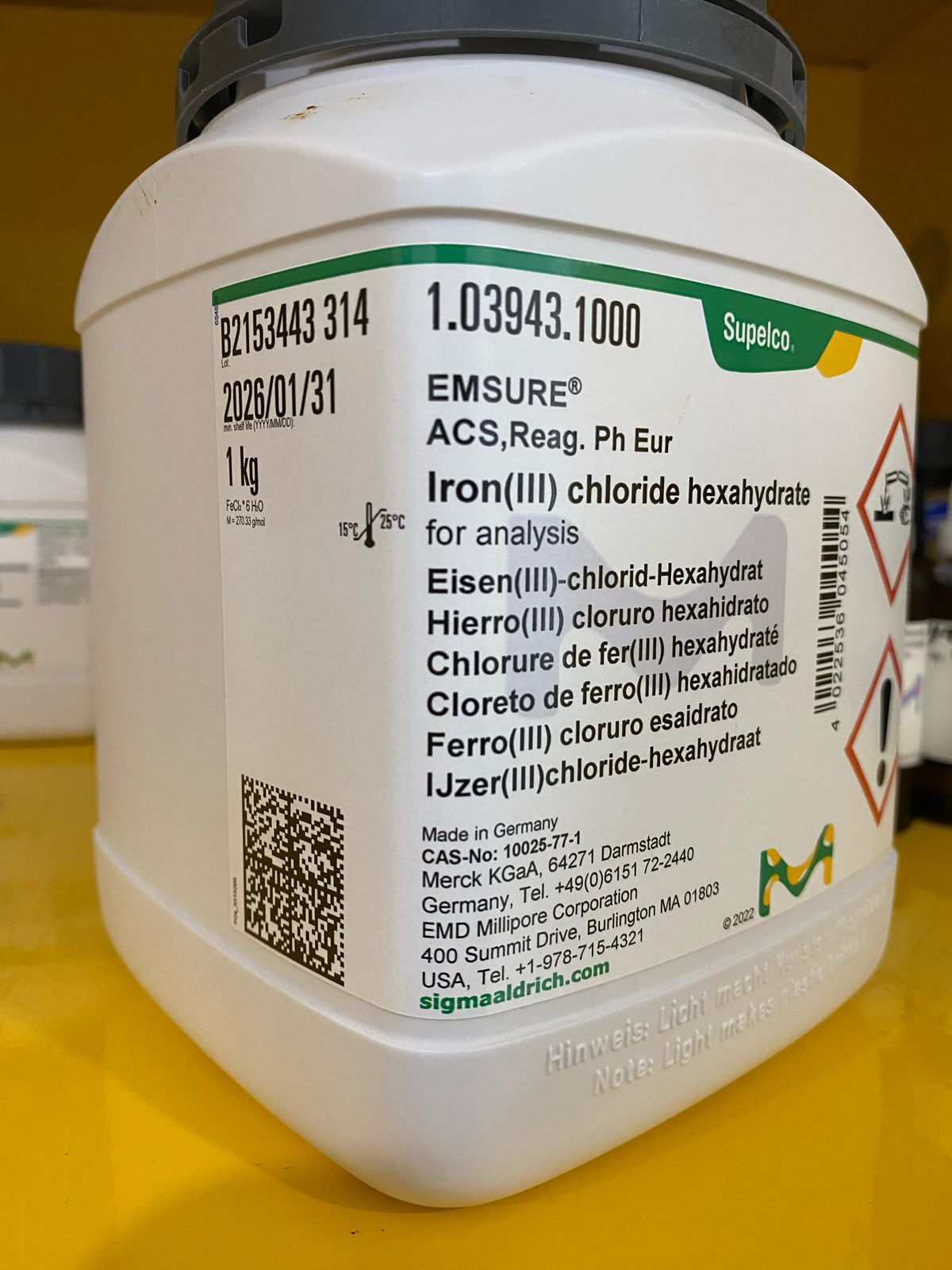 Iron (III) chloride hexahydrate