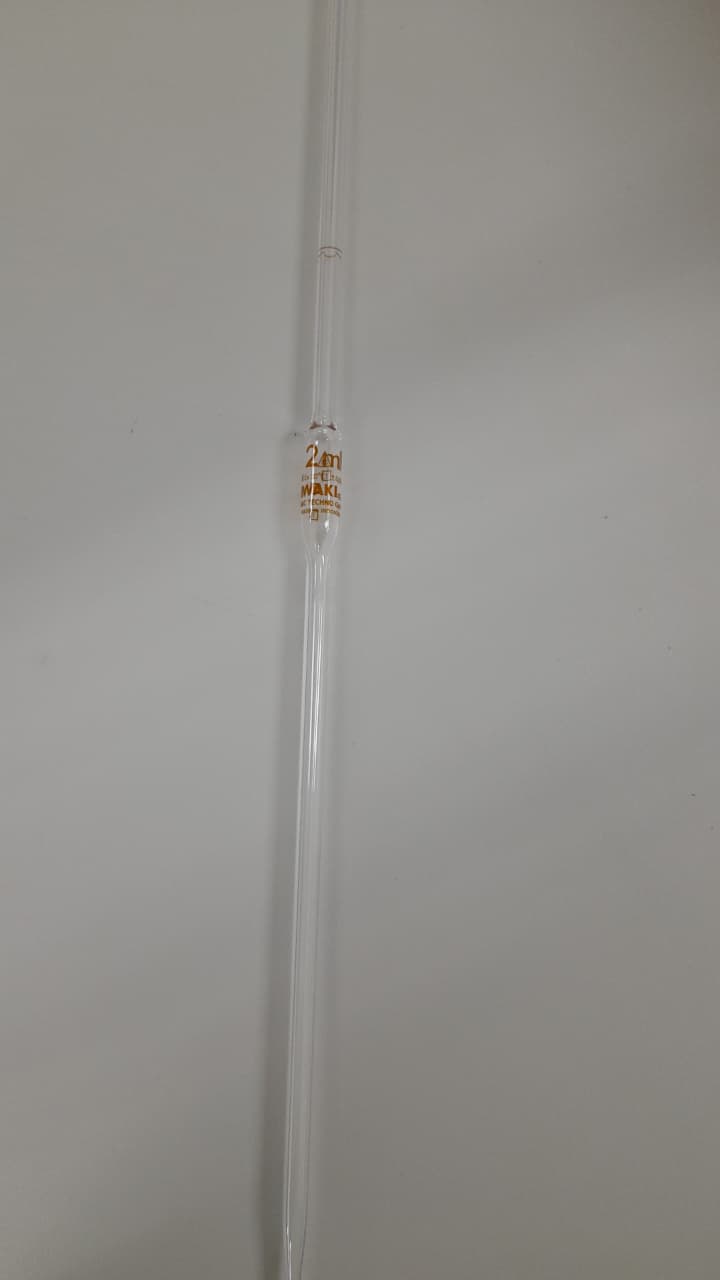 Pipet volume 2 mL