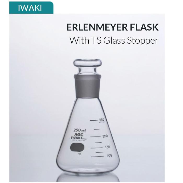 Erlenmeyer asah (tutup) 250 mL